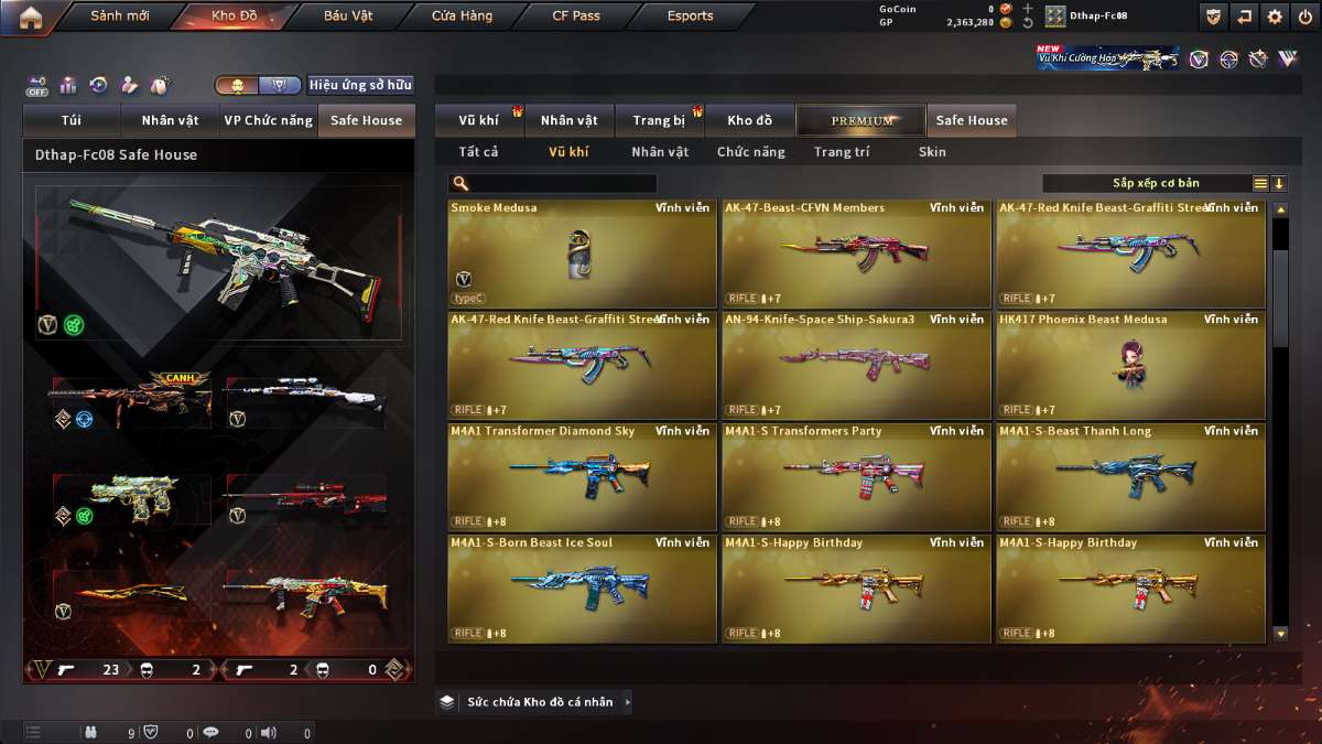 shop acc cf uy tin gia re